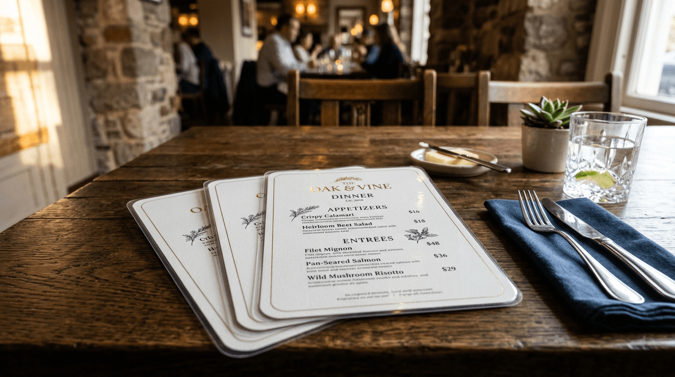 Restaurant Menu Set